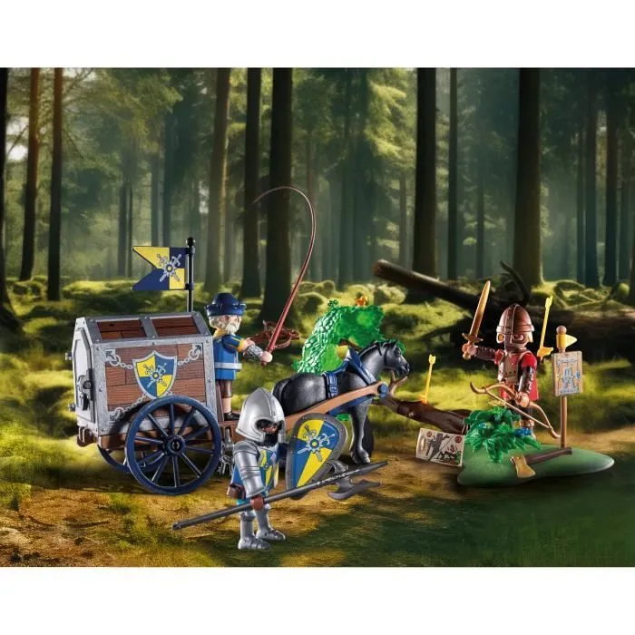 PLAYMOBIL 71484 Convoi de Novelmore avec bandit, Novelmore, Chevaliers et voleurs, Dès 5 ans-1