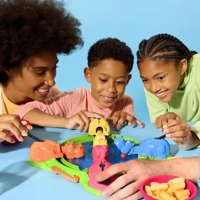Hippos gloutons, jeu de société enfant, jeu de plateau, dès 4 ans, pour 2 à 4 joueurs, Hasbro Gaming-5