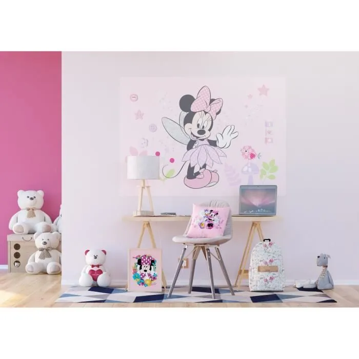 Poster Intissé - Disney Minnie Mouse - 160 cm x 110 cm - Pour une décoration de chambre d'enfant originale-0