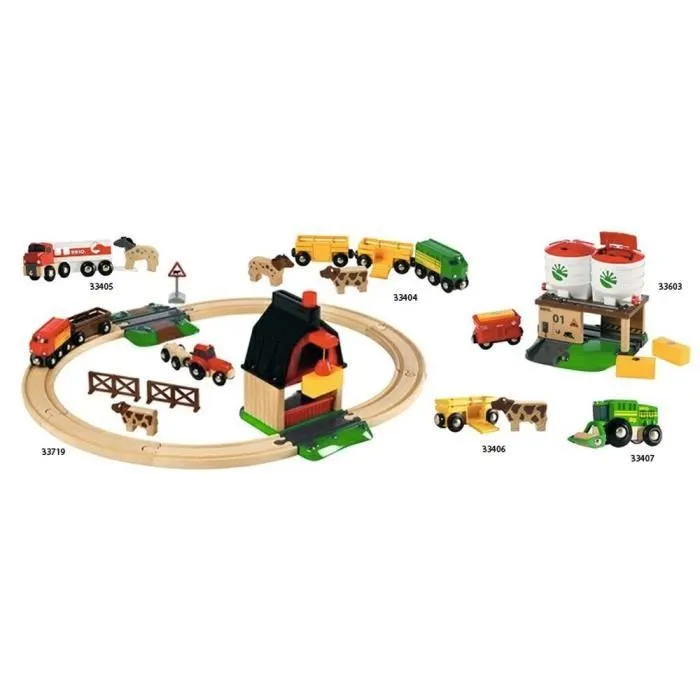 Circuit de la Ferme en bois BRIO - Coffret complet 20 pièces - Ravensburger-3