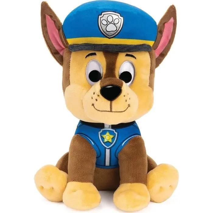 Peluche Chase la Pat' Patrouille - PAW PATROL - 25 cm - Mixte - Marron - Enfant-0