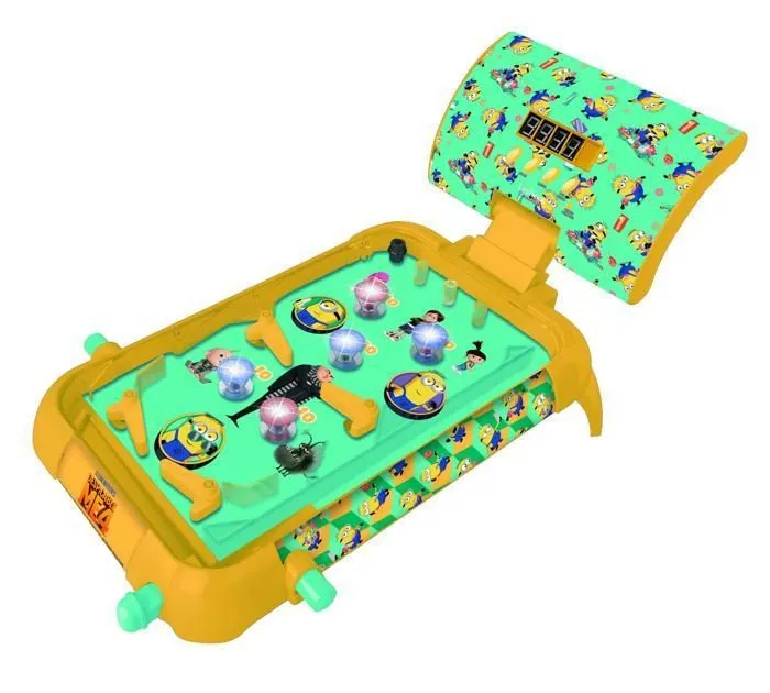 Flipper électronique de table Les Minions avec un superbe design, des sons, des lumières et un affichage du score sur écran-0