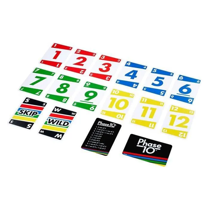 Jeu de cartes PHASE 10 - MATTEL GAMES - 2 à 6 joueurs - 7 ans et +-1