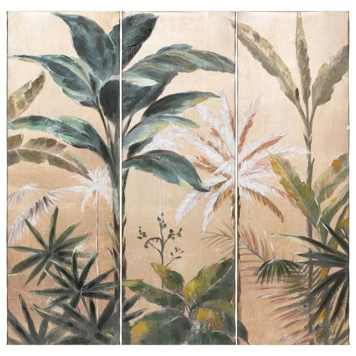 Triptyque imprimé - Atmosphera - Jungle - 90x90 cm - Multicolore - Nature et paysage-0