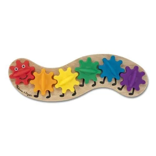 Jouet - MELISSA & DOUG - Chenille Arc-En-Ciel - 6 engrenages interchangeables - Mixte - A partir de 18 mois-0