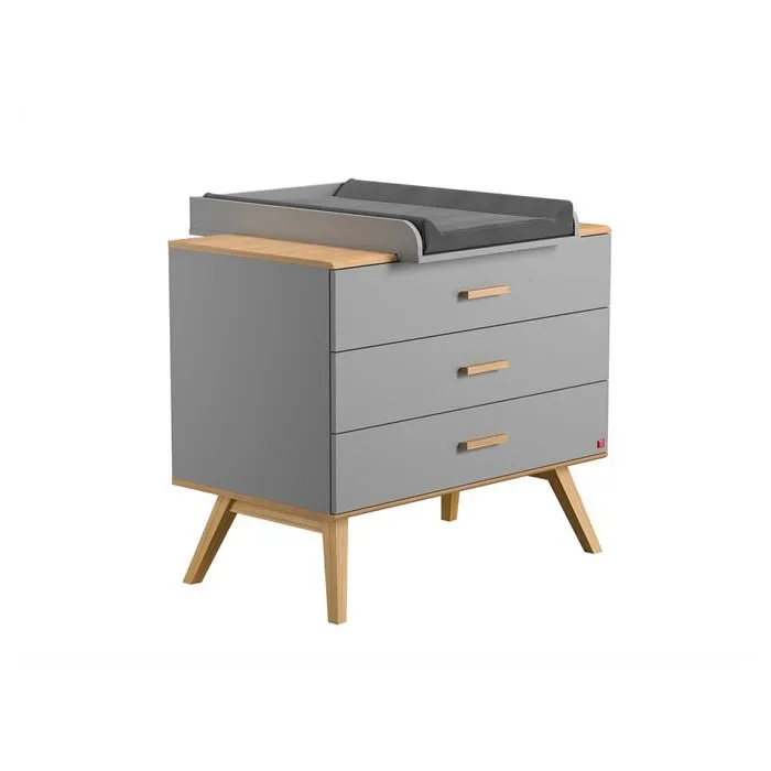 Commode Nautis gris clair/bois-1