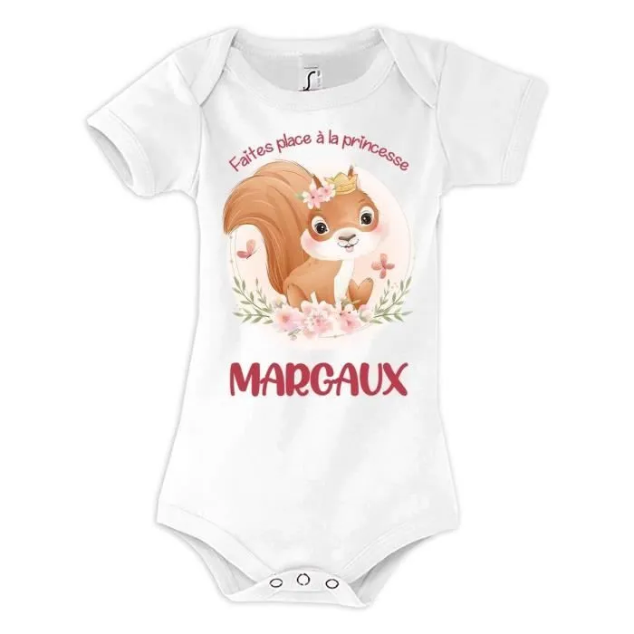 Body bébé Margaux Princesse Écureuil | Cadeau Naissance Bébé et Enfant-0