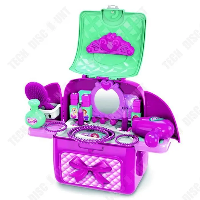 Sac à dos de maquillage - TD® - Simulation double épaule - Rose - Pour enfants - 39,5 x 21,5 x 40 cm-0