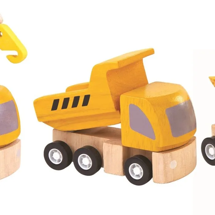 Jeu en bois Véhicules d'entretien - PLAN TOYS - Dimensions 12,5 x 6,5 x 11,5 cm - Mixte-2