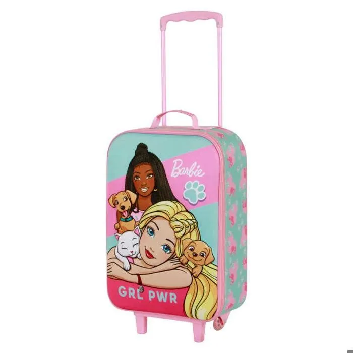 Valise Trolley Soft 3D - Barbie Pets - Rose- Taille Unique-0