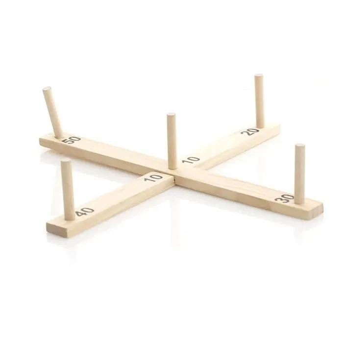 Jeu de lancer d'anneaux en bois de pin Atmosphera-1