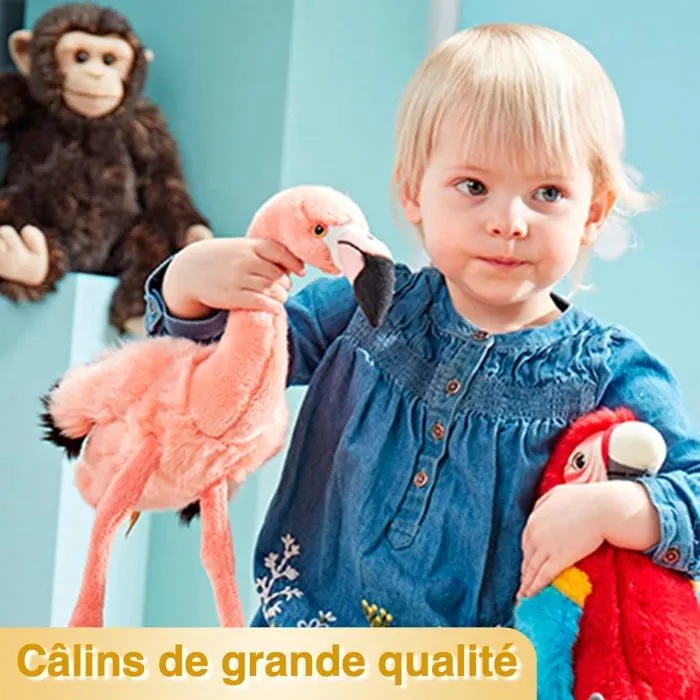 Peluche Living nature - AN409 - Peluche - Paon colore (18 cm)-3