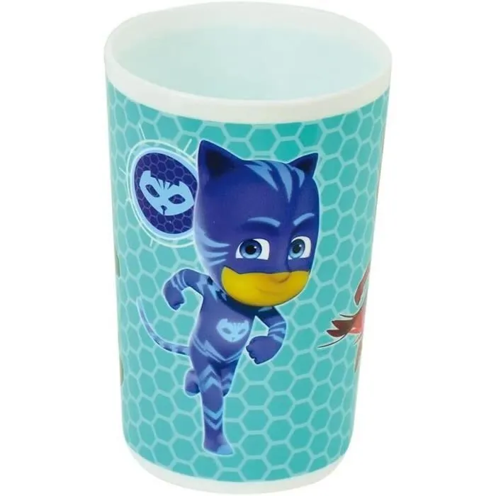 Lot avec verre , bol, couverts et assiette Jemini Pyjamasques-1