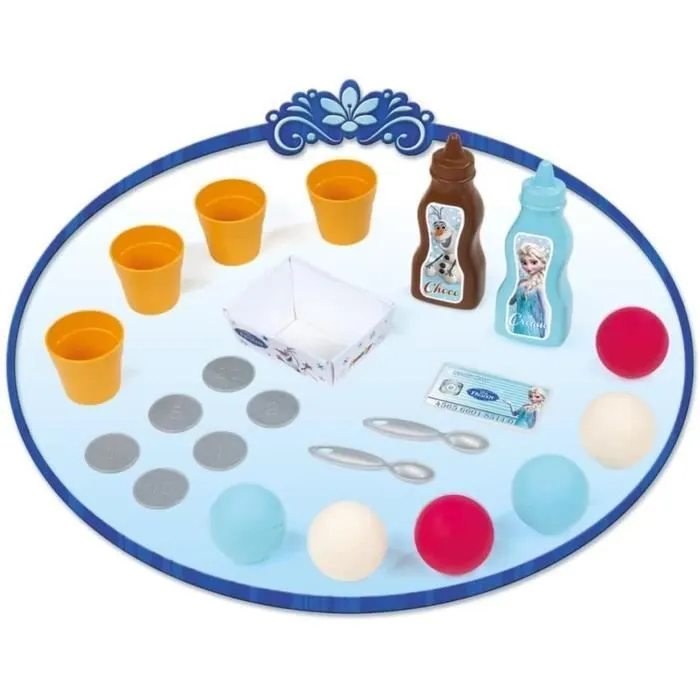 Smoby - La Reine des Neiges - Marchande de Glaces - Caisse Enregistreuse pour Enfant - 22 Accessoires + 1 Figurine Olaf-3
