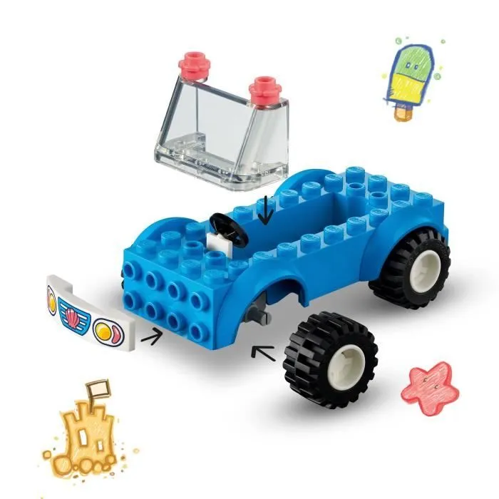LEGO® Friends 41725 La Journée à la Plage en Buggy, Jouet avec Voiture, Surf, et Mini-Poupées-3