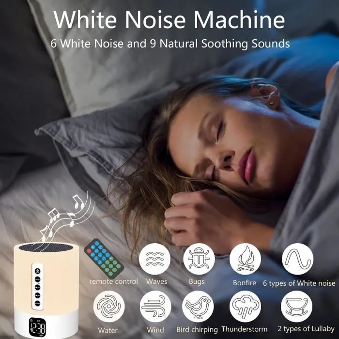 Enceinte Bluetooth Reveil Veilleuse avec Lampe de Chevet Tactile, Haut-Parleur Bluetooth Veilleuse Enfant Réveil Lumineux Idee-1