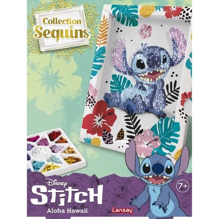 Collection sequins STITCH, Jeu de création, Set Disney Stitch, Dès 7 ans, LANSAY-3