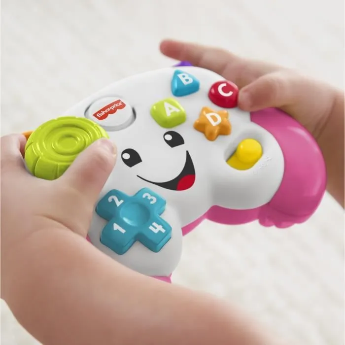 Fisher-Price-manette de jeu et d’apprentissage Rires et Éveil HXY11-7