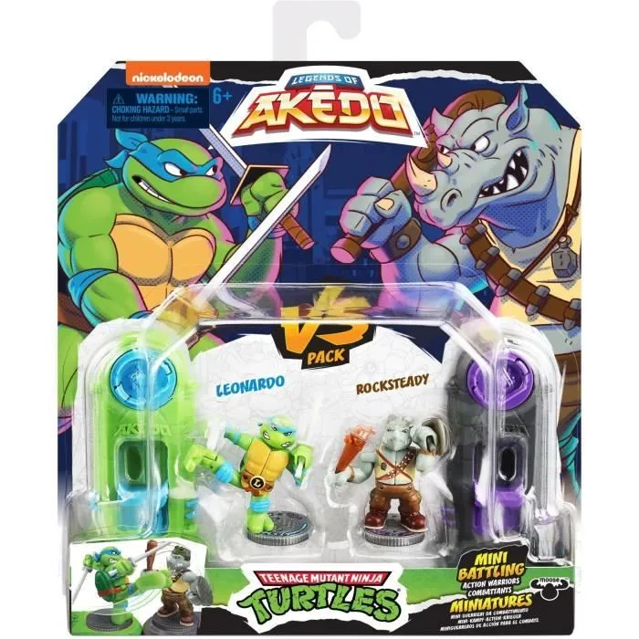 Coffret Tortues Ninja Leonardo vs Kraang - Akedo - Moose Toys - Armes uniques - 4 coffrets duel à collectionner-3