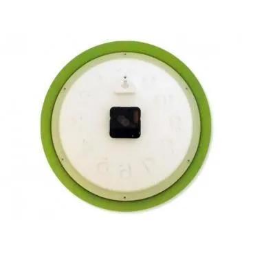 Horloge colorée cadran blanc avec chiffres en relief noir deco maison design insolite.-1