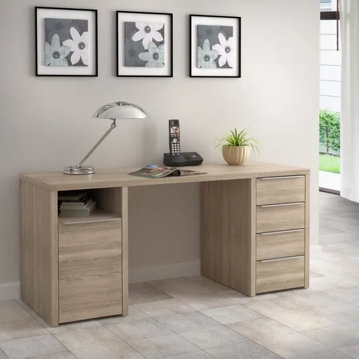 CALPE Bureau chêne sonoma - L 160 cm-1