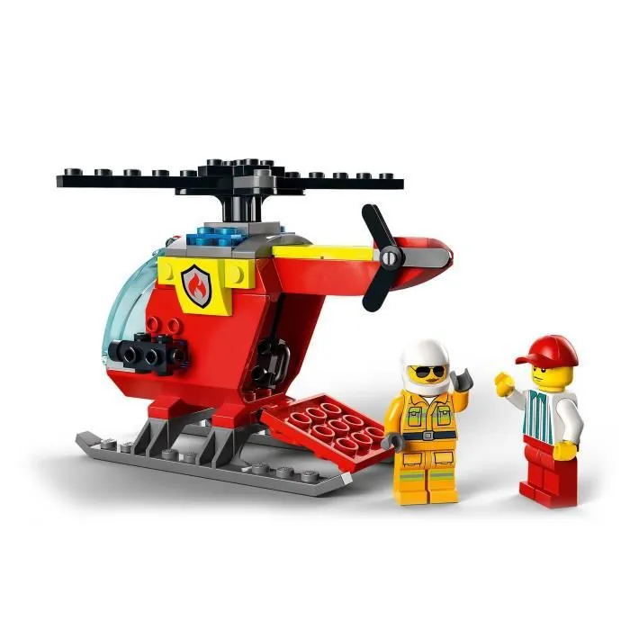 LEGO® 60318 City Fire L’Hélicoptère des Pompiers, Jouet pour Filles et Garçons +4 ans, Figurine Pompier et Brique de Démarrage-2