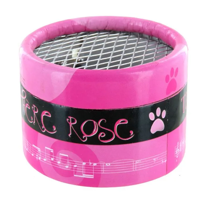 Thème de la panthère rose - Boîte à musique à manivelle ronde en carton avec mécanisme musical de 18 notes - BPM-PINKPANTHER-1