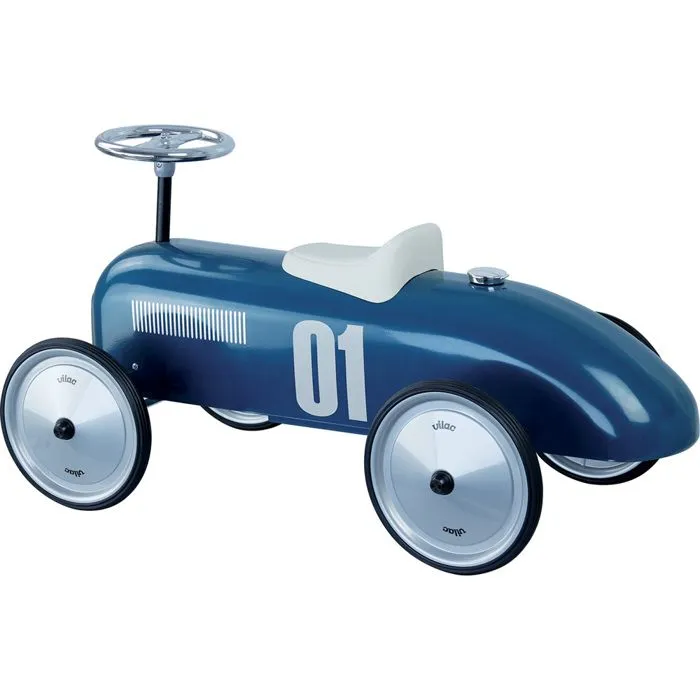 Vilac - Porteur voiture vintage bleu pétrole-2