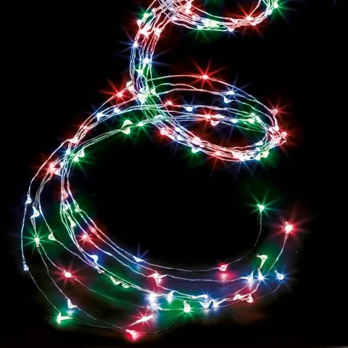 Guirlande cascade extérieur cuivre 1000 LED multicolore 5m Feeric lights & christmas-0