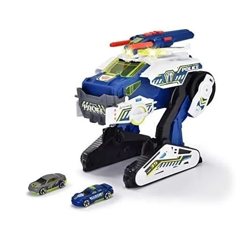 DICKIE - RESCUE HYBRIDS - POLICE BOT - SONS ET LUMIÈRES - 2 VÉHICULES-0