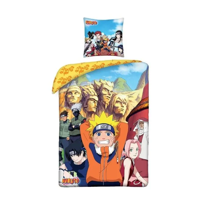 Naruto - Parure de lit en microfibre Konoha (140x200cm + 63x63cm)-0