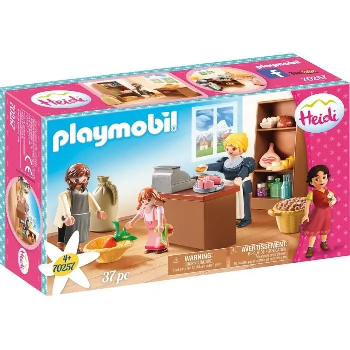 PLAYMOBIL - Heidi - Epicerie de la famille Keller - 3 personnages - Accessoires inclus-0