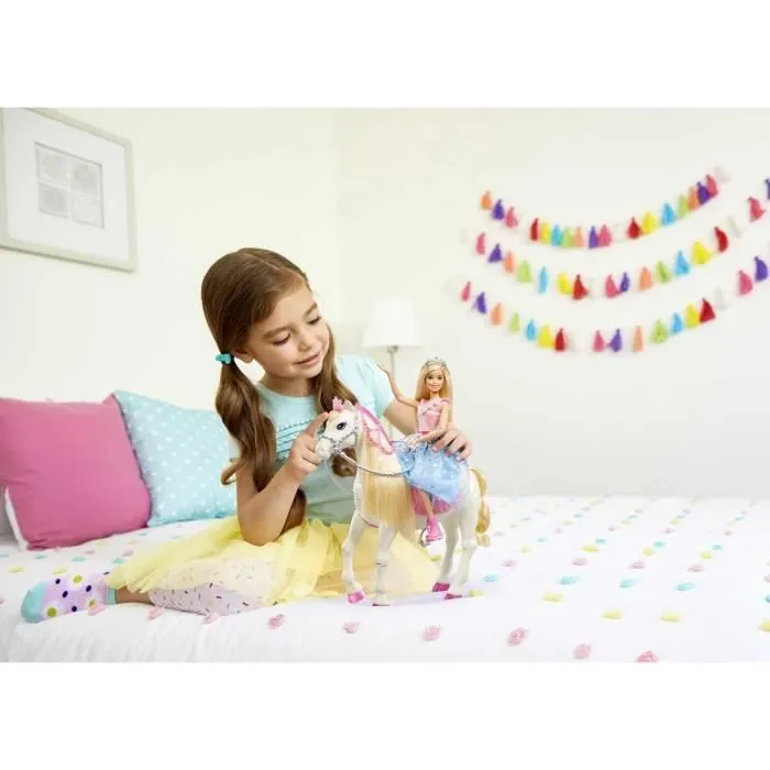 Barbie – Barbie Princesse et Son Cheval Merveilleux-1
