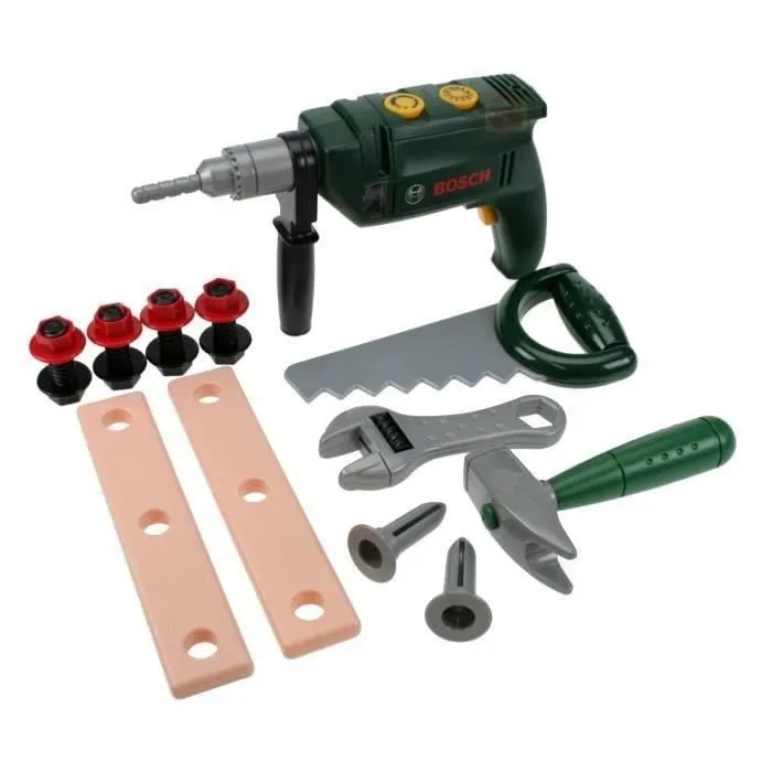 KLEIN - Jouet - Mallette à outils Bosch avec perceuse électronique-2