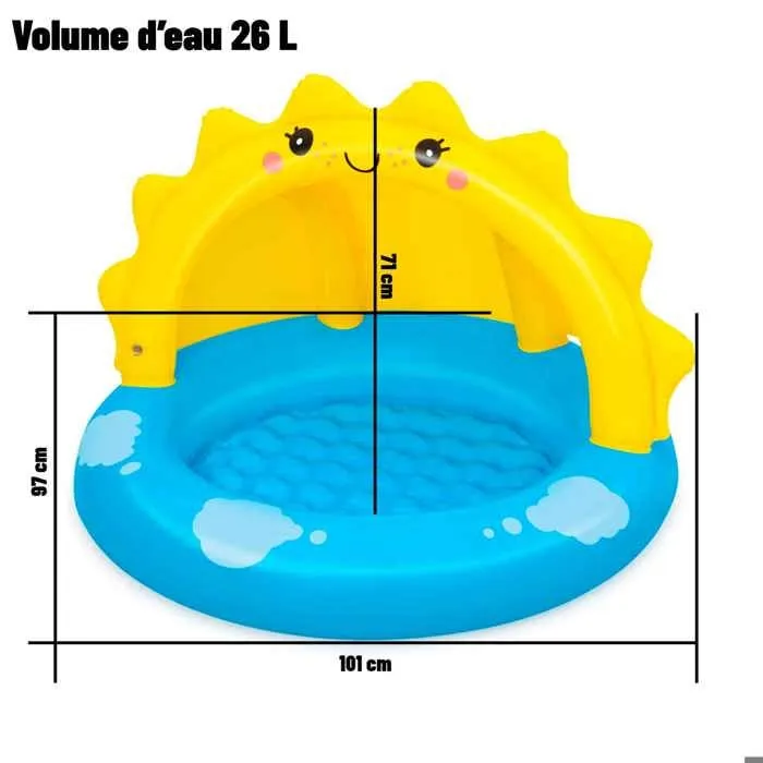 Piscinette avec auvent gonflable Sunny Days™-2