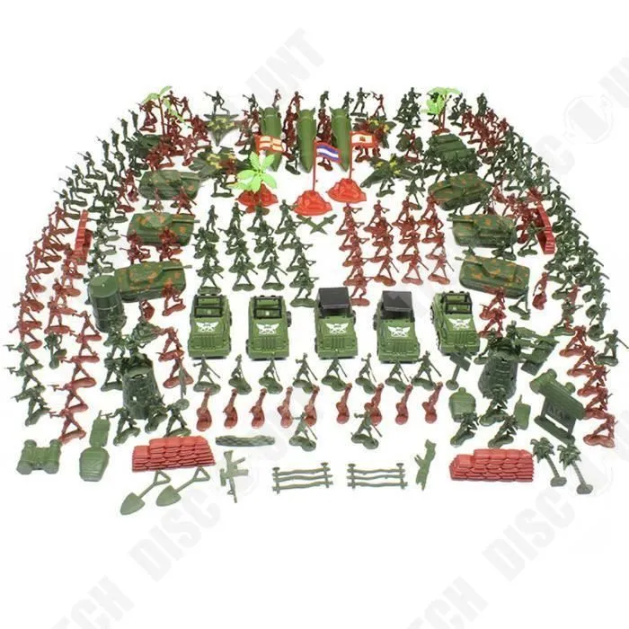 KIT 307 pièces de figurines miniature soldats armée Tank pour enfant-jeux de role guerre enfant Jouet Cadeau Noel-0