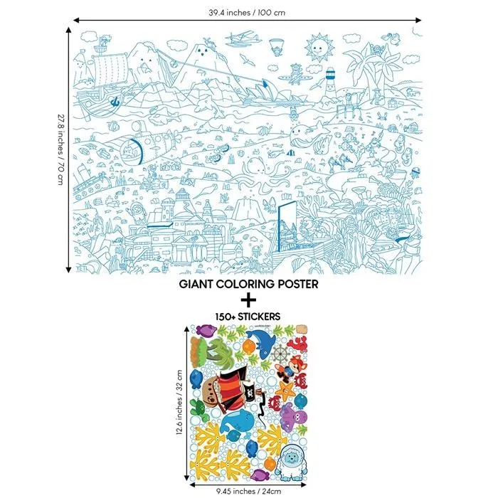 Livre de coloriage - album de coloriage Ambiance sticker - yeti-poster-Atlantis-1