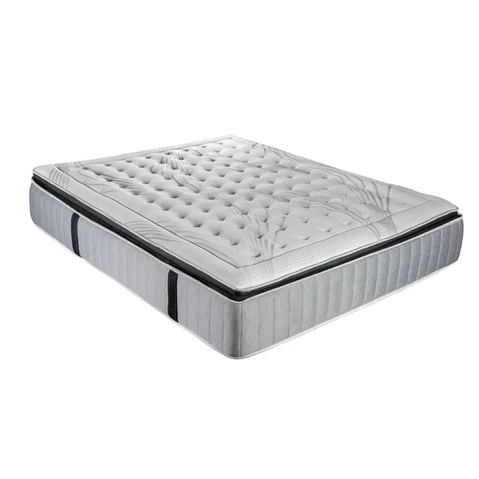 Pack  PHIGALIE 140x190 cm | Matelas Ressorts  + Sommier + Accessoires | Blanc-1