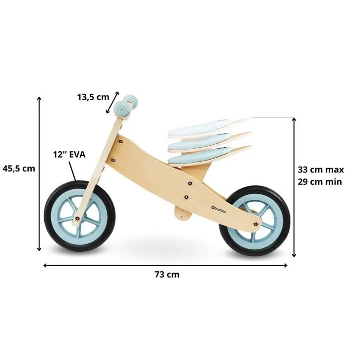 Draisienne Enfant en bois et Tricycle Evolutif 2en1- HyperMotion PERCY- 3 ou 2 Roues- Jusqu'à 30 KG- Premier Vélo- Bleu-5