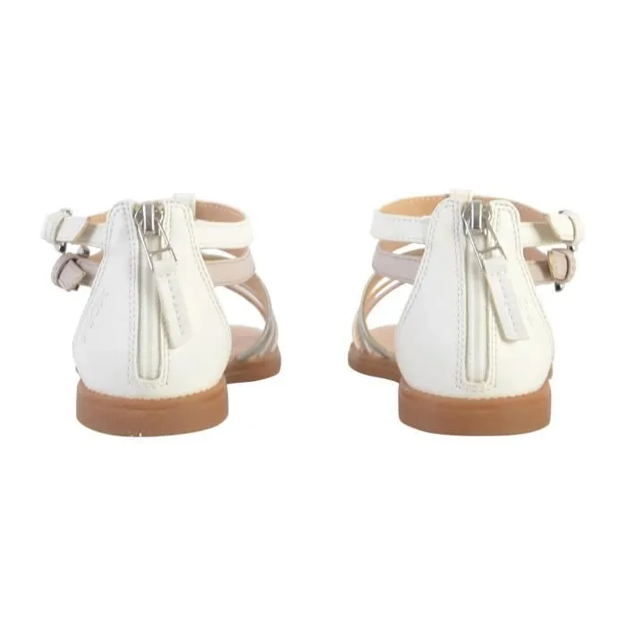 Sandales Enfant - GEOX - Karly - Blanc - Fermeture Zip - Confort Exceptionnel-3