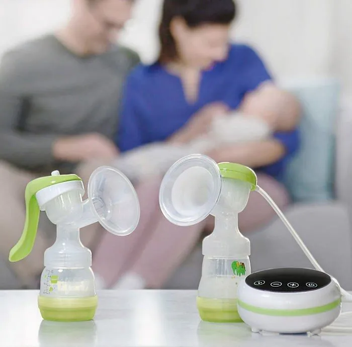 Tire lait Mam - BPE0001 - 2-in-1 Single Breast Pump (Electric and Manual Use), Green-1