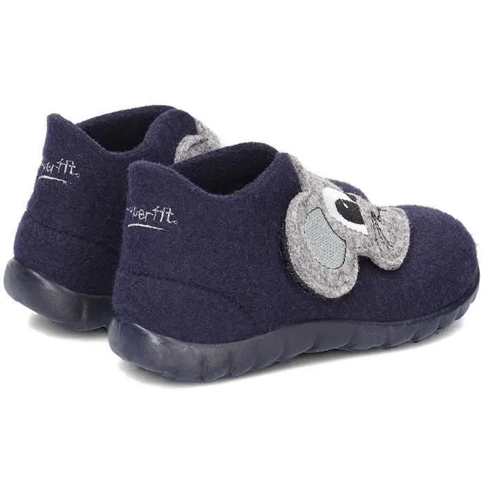 Chausson bébé - Superfit - Happy - Bleu marine - Mixte - Conçus pour petits pieds-1