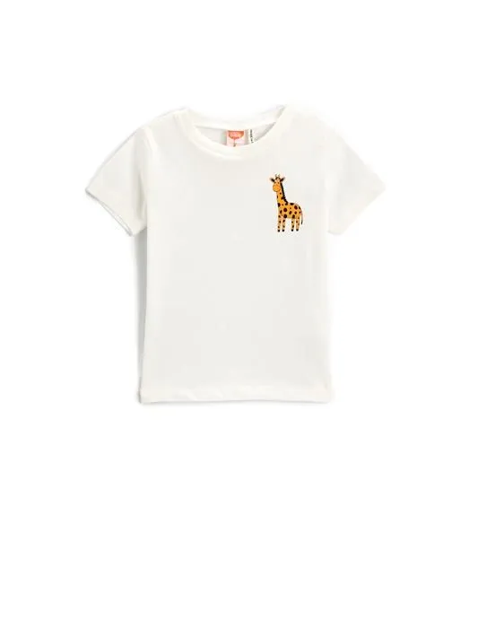 Coffret textile Koton Giraffe Printed Short Sleeve T-Shirt Cotton Bebe garcon-0