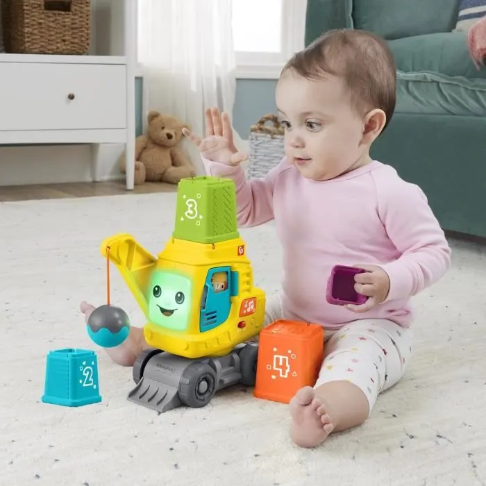 Fisher-Price-La Calculo’Grue-Blocs avec effets sonores et lumineux HXF48-3