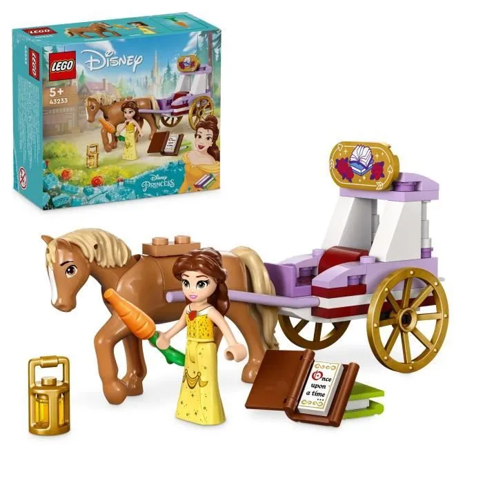 LEGO® 43233 Disney Princess L’Histoire de Belle - La Calèche, Jouet avec Mini Poupée Princesse, La Belle et la Bête-0
