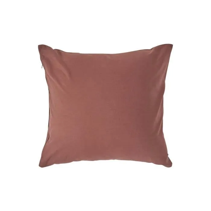 Taie d'oreiller - Homescapes - Chocolat - 40 x 40 cm - 100% Coton égyptien - 200 fils-0