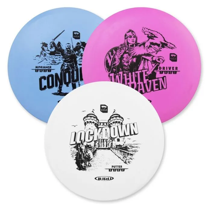 Set de démarrage de disc golf - GURU - 3 frisbees - Haute qualité - Mixte - Facile à lancer-0