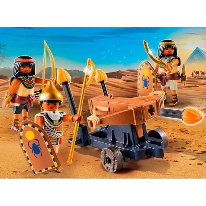 PLAYMOBIL 5388 - History - Soldats du Pharaon avec Catapulte-2