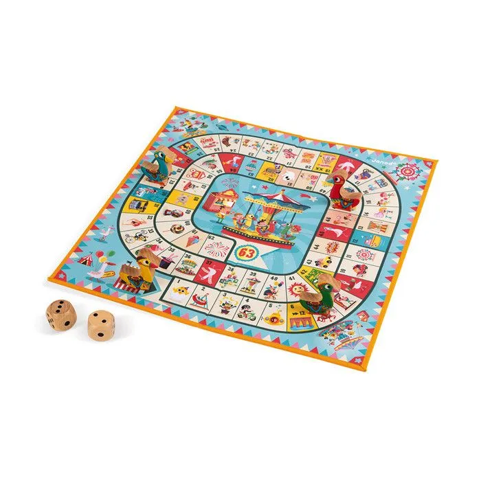 jeu de l oie carrousel bois-3