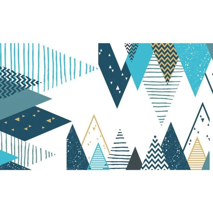 Stickers muraux enfants - Decoration chambre bébé - Autocollant mural géant montagnes scandinaves Tipika - H45 x L180 cm-1